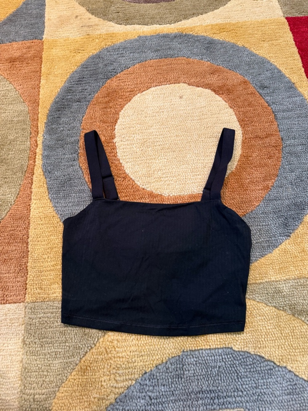 Offline by Aerie Black Real Me Least Support Sports Bra / Crop Tank Top Small